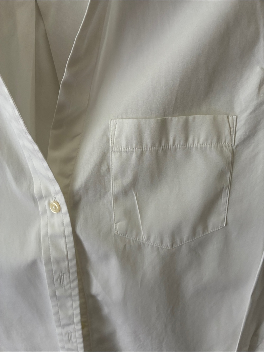 GAP Perfect shirt ladies Optic White Button-Down Long Sleeve Med - Picture 4 of 8
